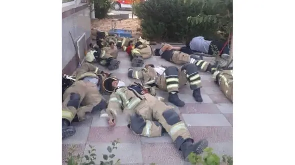 عکس جامانده از نجاتگران پالایشگاه تهران 