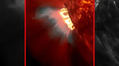 فیلم نمای شگفت انگیز شعله خورشیدی