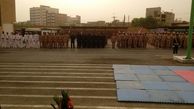 صبحگاه مشترک نیروهای مسلح آبادان به مناسبت هفته ناجا +فیلم و عکس