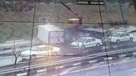 واژگونی دو دستگاه کامیونت در دوشنبه بارانی پایتخت  +  عکس