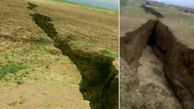شکاف عظیم در بیابان‌های فریمان بر اثر زلزله ۶.۱ ریشتری مشهد+ فیلم و عکس
