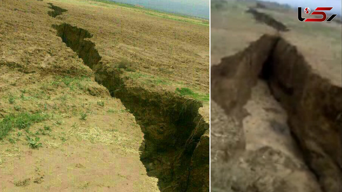 شکاف عظیم در بیابان‌های فریمان بر اثر زلزله ۶.۱ ریشتری مشهد+ فیلم و عکس
