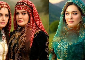 عکس ها / جذابیت خانم بازیگران ایرانی در لباس اصیل و سنتی ایران، کُردی / نگاهی به کردی پوشی نیکی کریمی و  پریناز ایزدیار ../ عکس های زن و شوهری رعنا آزادی ور و الیکا عبدالرزاقی
