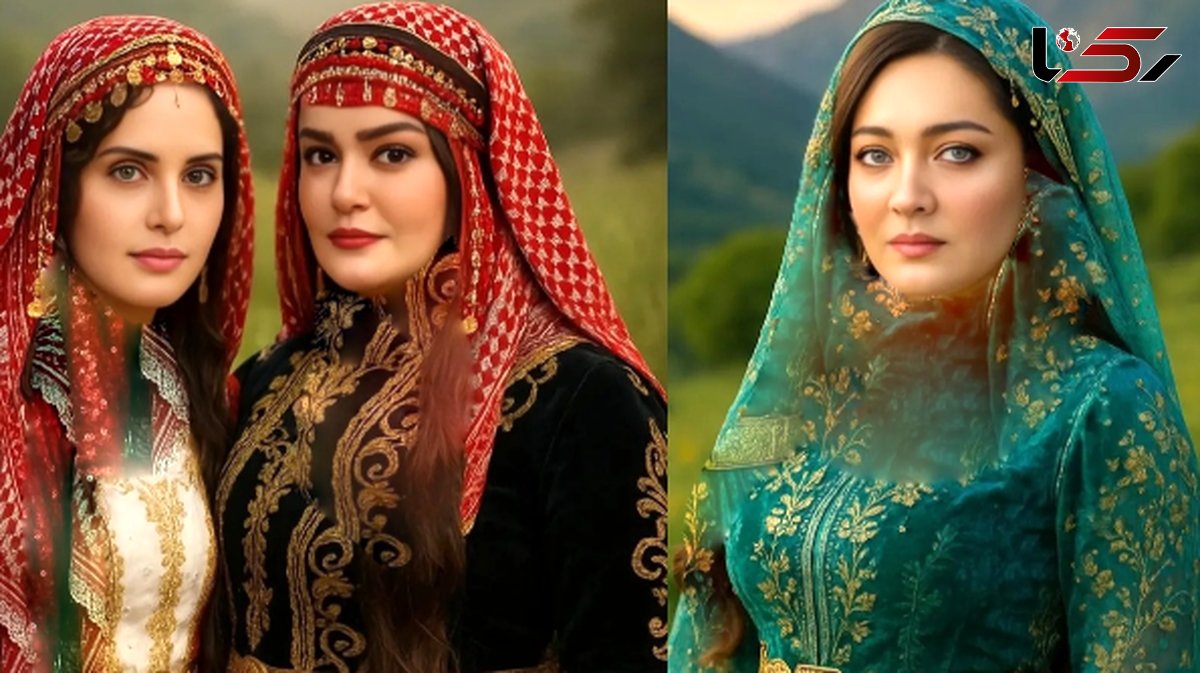 عکس ها / جذابیت خانم بازیگران ایرانی در لباس اصیل و سنتی ایران، کُردی / نگاهی به کردی پوشی نیکی کریمی و  پریناز ایزدیار ../ عکس های زن و شوهری رعنا آزادی ور و الیکا عبدالرزاقی