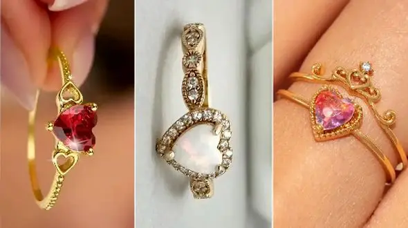 زیباترین انگشتر قلب زنانه / 15 طراحی محبوب برای استایل دخترانه