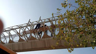 عکس لحظه خودکشی دختر 18 ساله از روی پل عابر در اصفهان