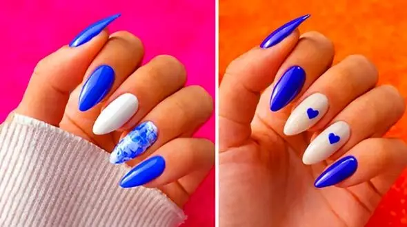 طرح ناخن آبی کاربنی؛ انتخابی همیشه شیک + 15 مدل جدید