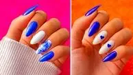 طرح ناخن آبی کاربنی؛ انتخابی همیشه شیک + 15 مدل جدید