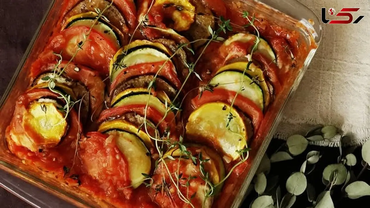  راتاتوی خوشمزه و لذیذ با سبزیجات تابستانی + فیلم 