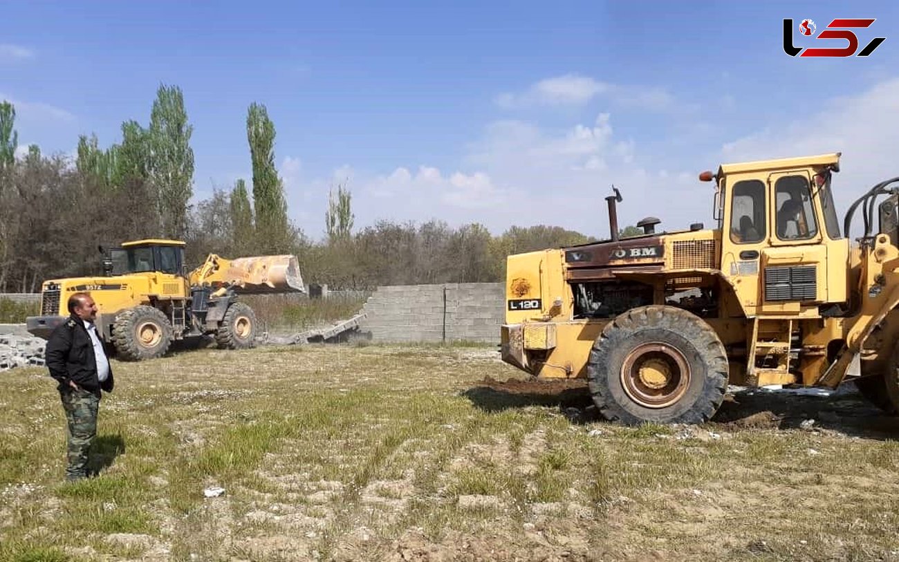 تخریب 4 بنای غیرمجاز در اراضی کشاورزی قزوین