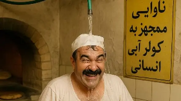 خلاقیت خنده‌دار و  تحسین برانگیز شاطر اهوازی برای فرار از گرمای 51 درجه جهانی شد