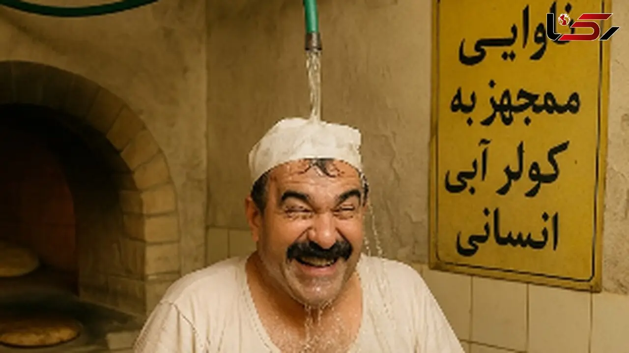 خلاقیت خنده‌دار و  تحسین برانگیز شاطر اهوازی برای فرار از گرمای 51 درجه جهانی شد