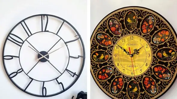 جدیدترین طرح‌ های ساعت دیواری برای پذیرایی شیک و زیبا
