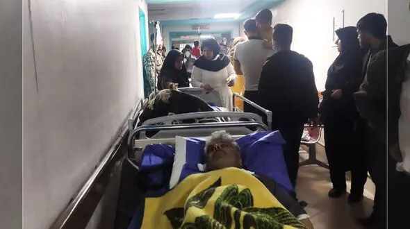 تصاویر مجروحان سقوط بالگرد وزیر ورزش در بیمارستان