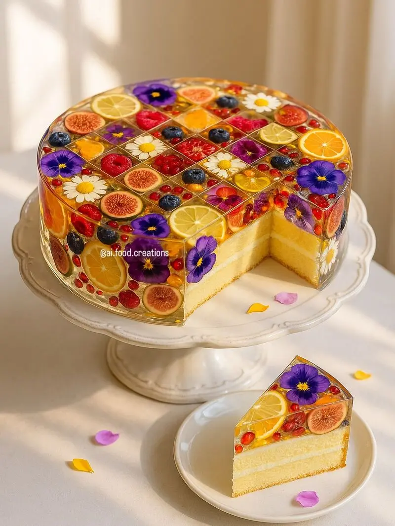 کیک شطرنجی ژله ای