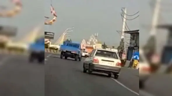 توقیف پراید متخلف در قائمشهر