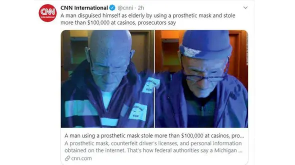کلاهبرداری با ماسک جعلی مدل پیرمردی + عکس