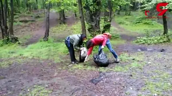 اقدام شایسته بازیگر معروف زن در جنگل النگدره+ فیلم