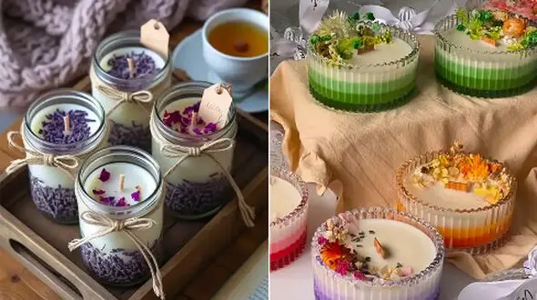 شمع لیوانی شیک؛ بهترین انتخاب برای تزئین مهمانی‌ های شبانه