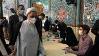 حجت الاسلام و المسلمین ناطق نوری رای خود را در حسینه ارشاد به صندوق انداخت + عکس
