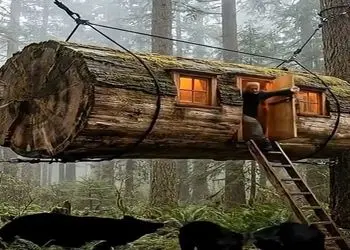 معماری خلاقانه؛ مرد با خونه معلقی که ساخت گرگا رو مضحکه خودش کرد دنبالشن پیداش نمیکنن