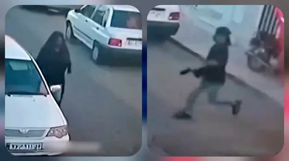 سرقت خونسردانه یک مرد با لباس زنانه / آرایشگاه زنانه در یزد چگونه سرقت شد ؟ 