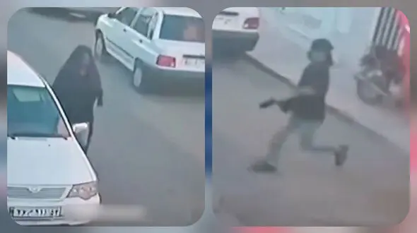 سرقت خونسردانه یک مرد با لباس زنانه / آرایشگاه زنانه در یزد چگونه سرقت شد ؟ 