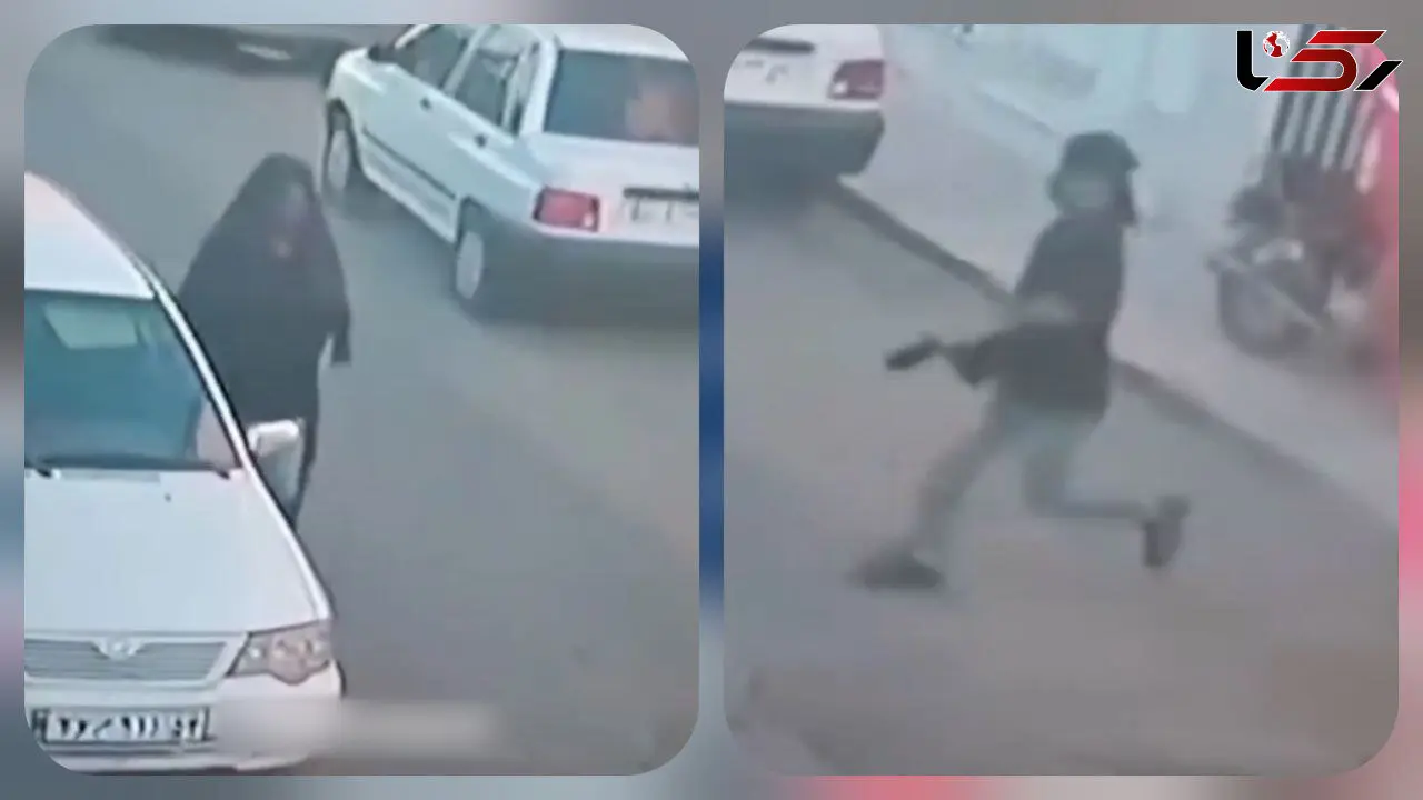 سرقت خونسردانه یک مرد با لباس زنانه / آرایشگاه زنانه در یزد چگونه سرقت شد ؟ 