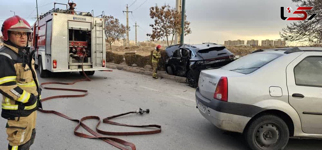 تصادف دو خودرو در قزوین 