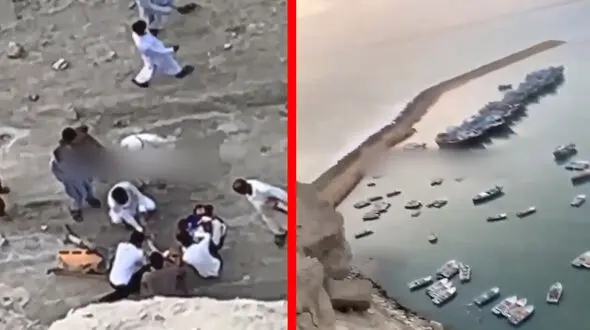 فیلم لحظه مرگ مرد سلفی باز در چابهار