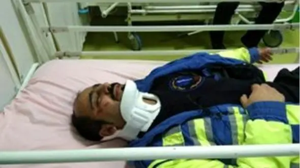 حمله همراهان خانواده مرده به تکنسین اورژانس در گلپایگان + عکس 