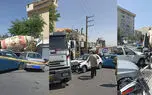 میکسر بتن ماشین ها را در هم کوبید و دیوار فرو ریخت / در سعادت آباد تهران رخ داد + تصاویر