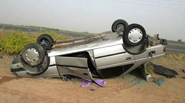 2 کشته در واژگونی خودرو در جاده شیراز 