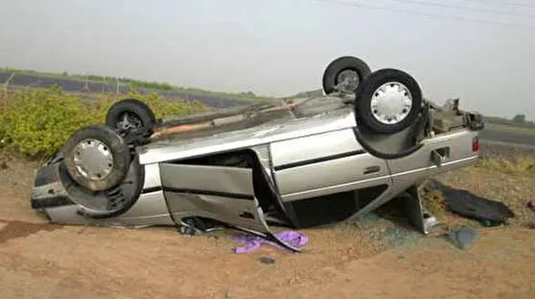 2 کشته در واژگونی خودرو در جاده شیراز 