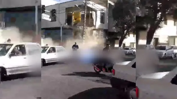 فیلم باورنکردنی از صحنه فرار مرد تهرانی و کودکش از مرگ / ساختمان ریخت