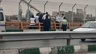 عکس لحظه خودکشی دختر جوان از روی پل در مشهد