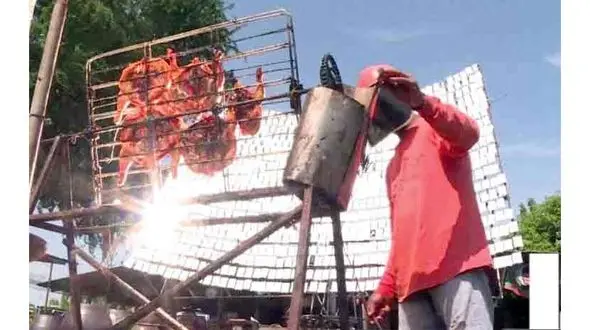 پخت مرغ با نور خورشید!