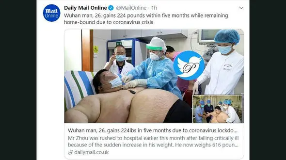 رکورددار اضافه وزن در دوران کرونا کیست؟ + عکس