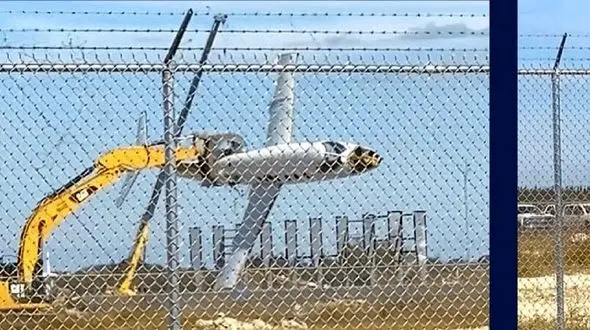 به پرواز درآوردن هواپیما با جرثقیل! + فیلم 