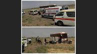 انحراف اتوبوس زائران عراقی 11 مصدوم به جا گذاشت / در محور سبزوار به مشهد رخ داد
