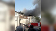 عملیات ویژه آتش نشانان در آتش‌سوزی هولناک پشت حرم رضوی + فیلم