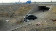سقوط پراید از پل در جاده نیشابور / دختر 6 ساله کشته شد + عکس دلخراش