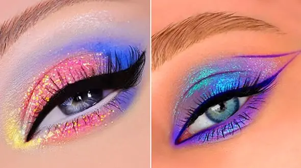 مدل‌ های جذاب سایه چشم هولوگرامی برای درخشش در مهمانی‌ ها