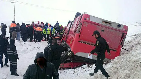 اسامی کشته شدگان حادثه واژگونی اتوبوس در محور باغچه + عکس