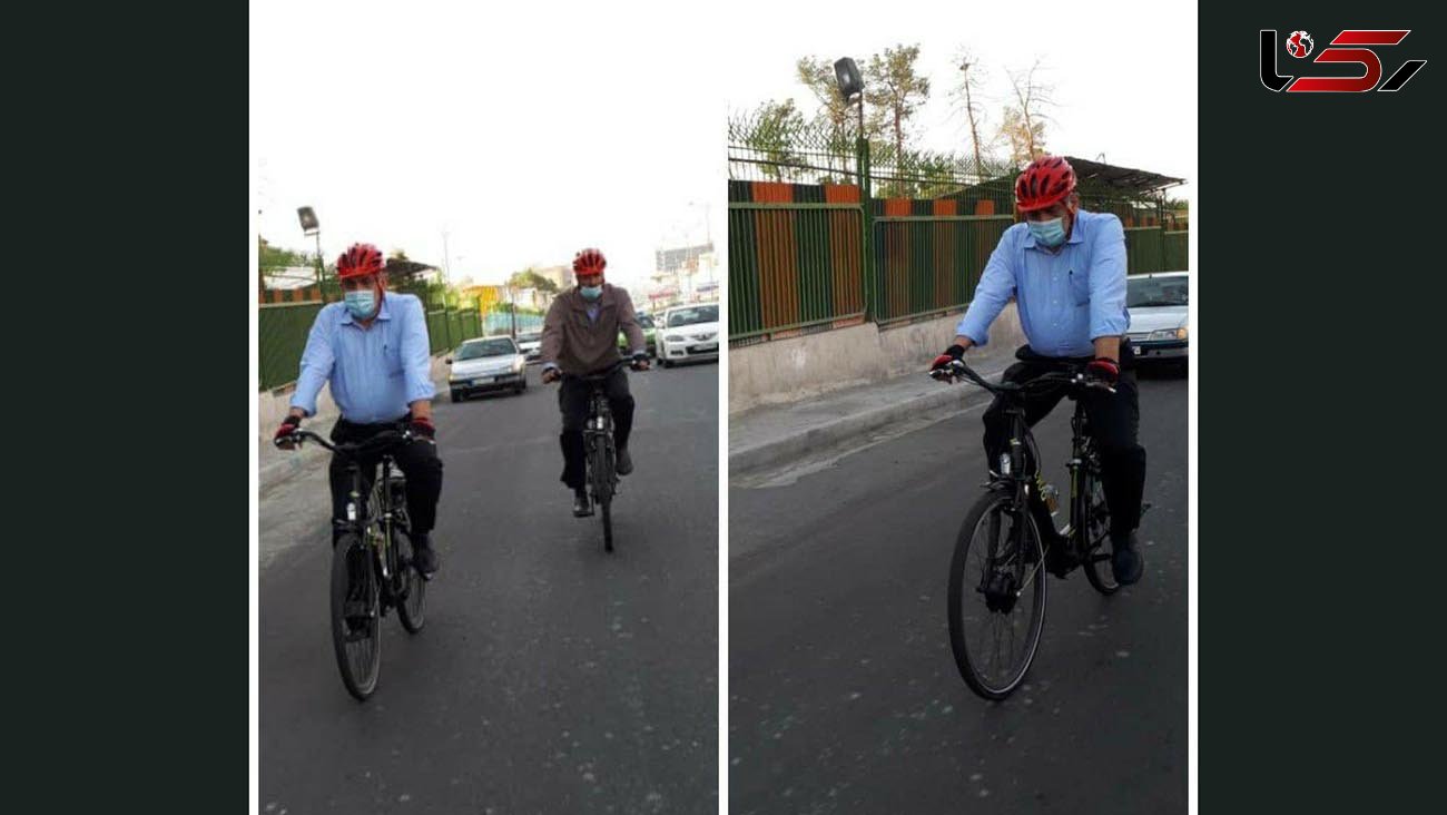 حناچی امروز هم دوچرخه سواری کرد + عکس