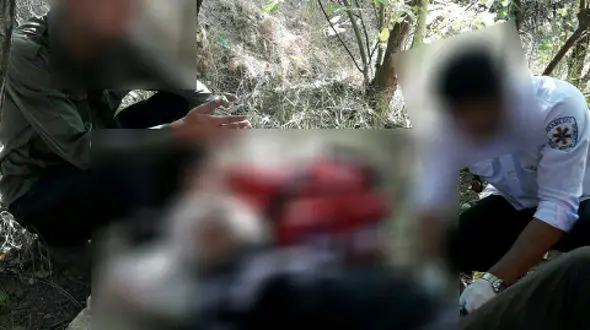 عکس جنازه مرد کرمانشاهی زیر درخت گردو 