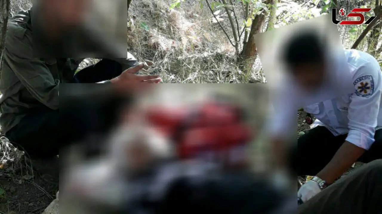 عکس جنازه مرد کرمانشاهی زیر درخت گردو 