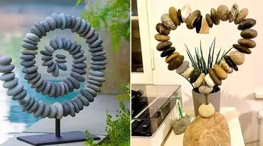 کاردستی های جذاب با سنگ رودخانه؛ 15 پیشنهاد برای زیباسازی خانه
