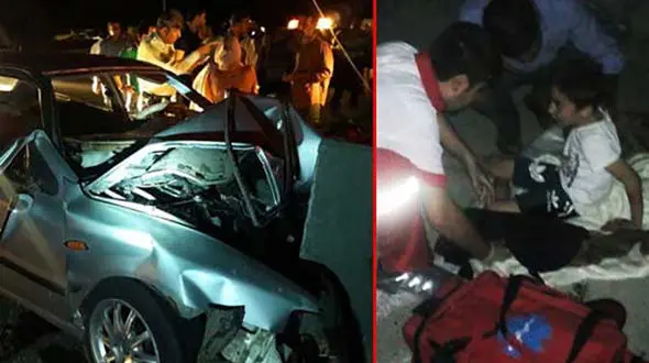  یک کشته و ۳ مصدوم بر اثر برخورد سمند با نیوجرسی +عکس 