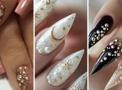 طرح های مدرن ناخن جواهری برای زیبایی بی نظیر